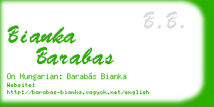 bianka barabas business card