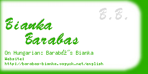 bianka barabas business card